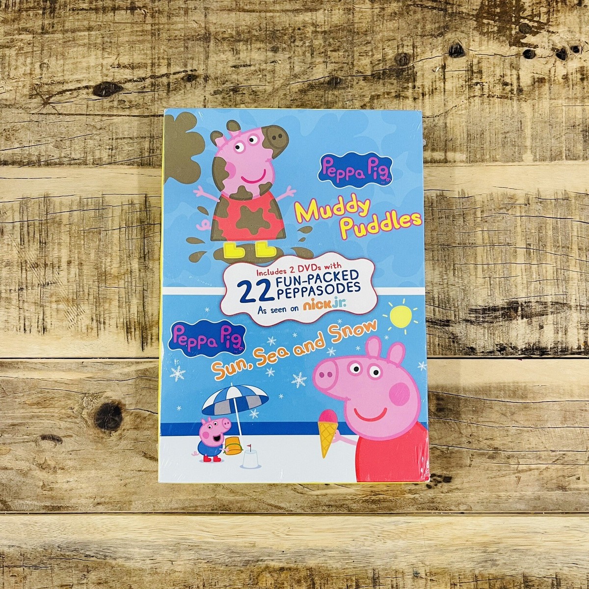 New Sealed Peppa Pig: Muddy Puddles/Sun, Sea And Snow 2 Pack