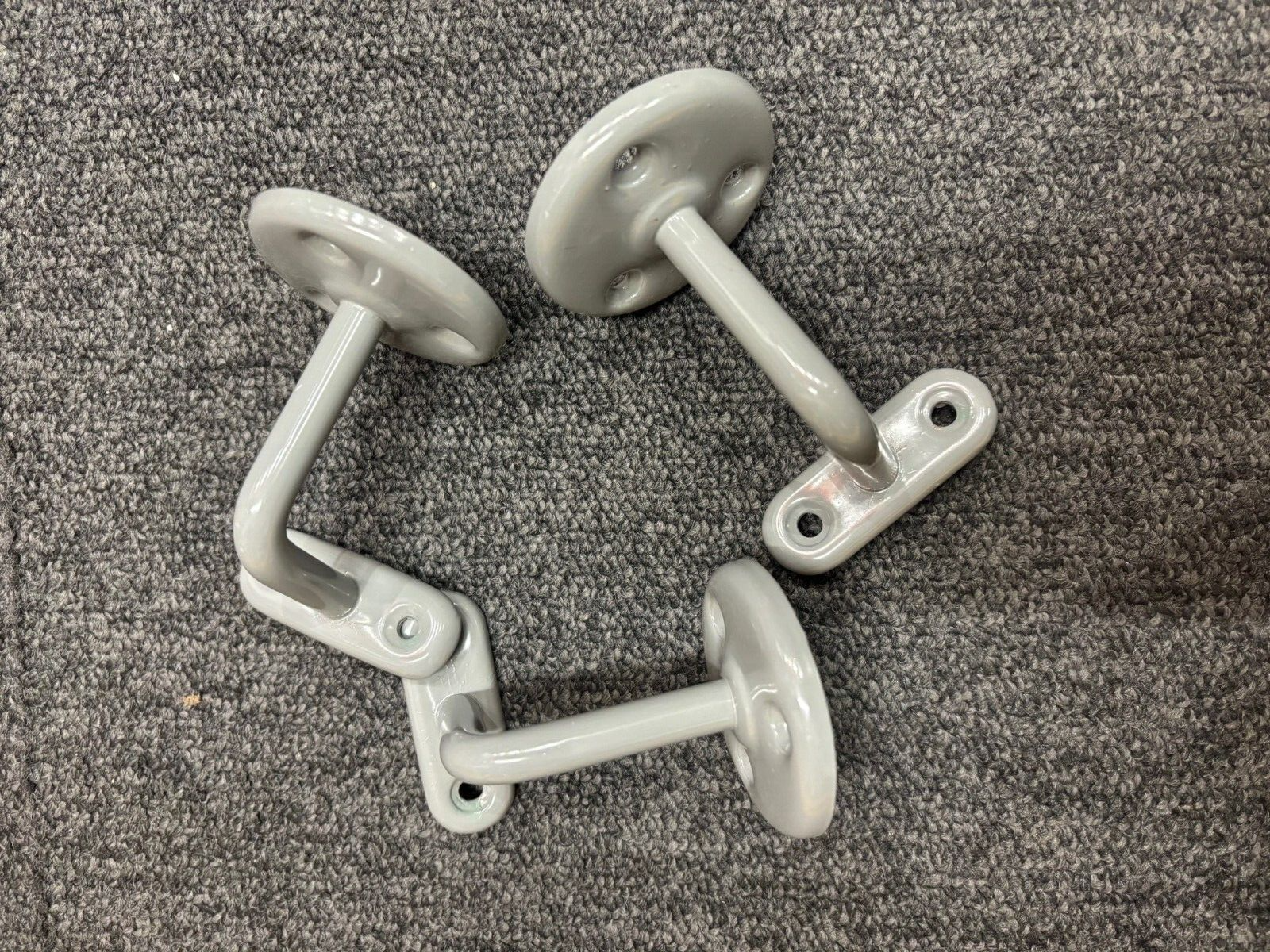 3 x Grey 63mm Handrail Bannister Support Stair Rail Bracket Wall Mounted