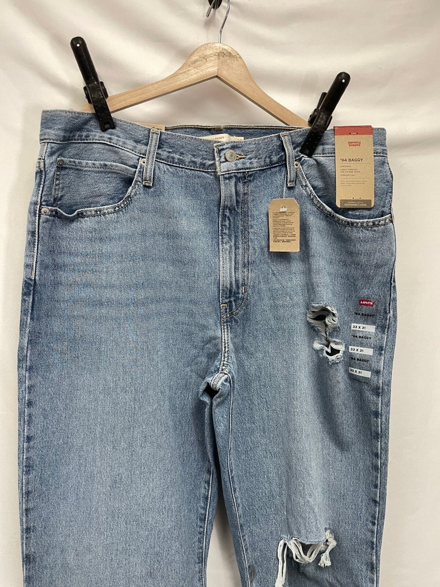 Levi's '94 Baggy Womens Blue Mid Rise Denim Straight Leg Levi's '94 Baggy Womens Blue Mid Rise Denim Straight Leg