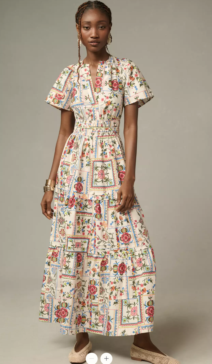 Anthropologie The Somerset Maxi Dress OYSTER