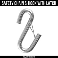 CURT 3/8 Inch Certified Trailer Safety Chain S-Hook with Latch 2,000 lbs 81810