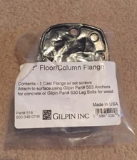 Gilpin Inc.  1" Black Floor Flange