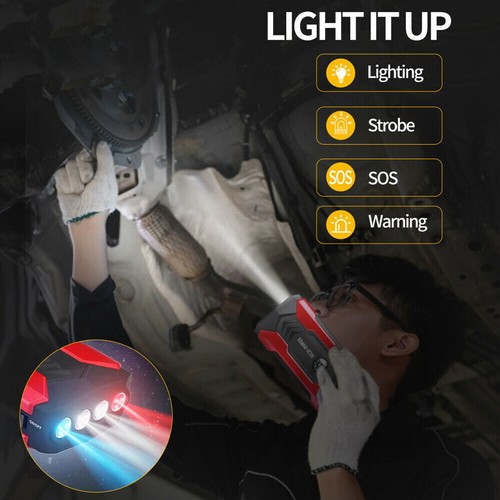 99800mAh Car Jump Starter Booster Jumper Box Power Bank Battery Charger Portable - Foto 8 di 12