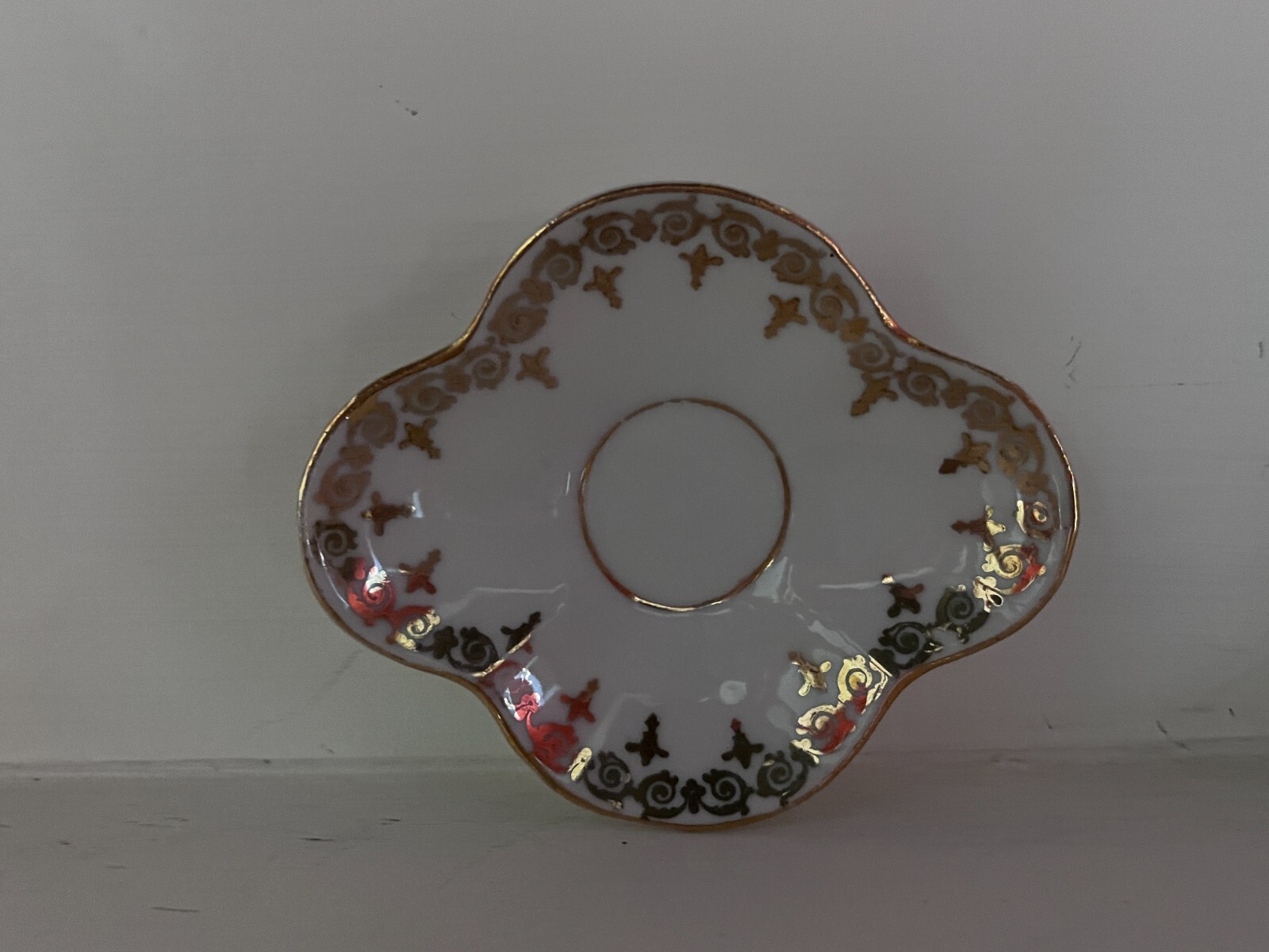 Antique Victoria Carlsbad Austria Porcelain Demitasse Tea Cup & Saucer