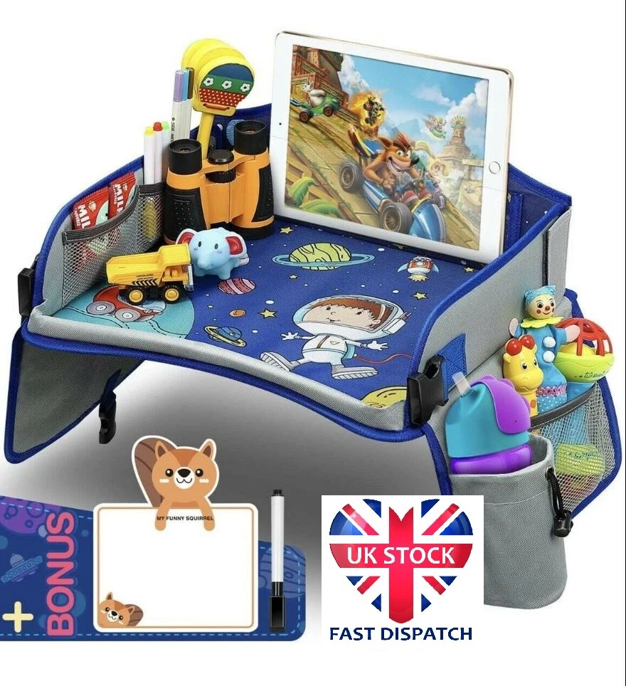 Travel Tray Car Seat Play Tray Organizer Colourful Toddler