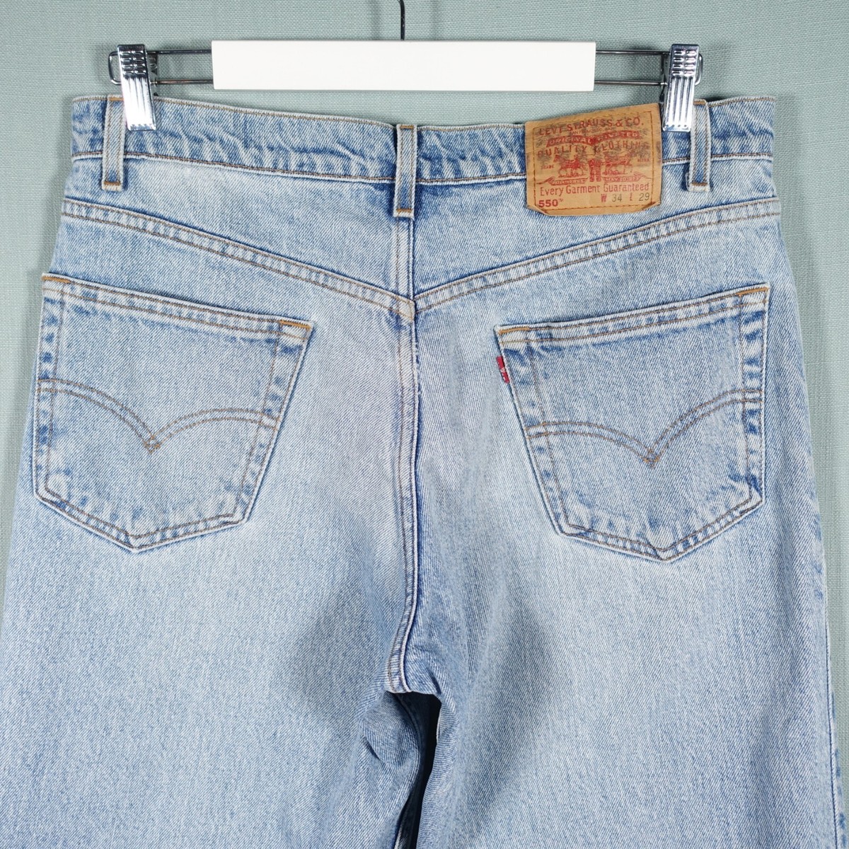 Vintage Levis 550 Jeans Mens W34 L29 Blue Relaxed Fit