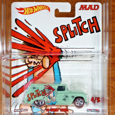 Hot Wheels MAD Magazine Splitch '55 Chevy Panel Real Riders