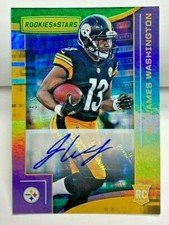 James Washington 2018 Panini Rookies & Stars GREEN RC Autograph Auto #'d 5/5