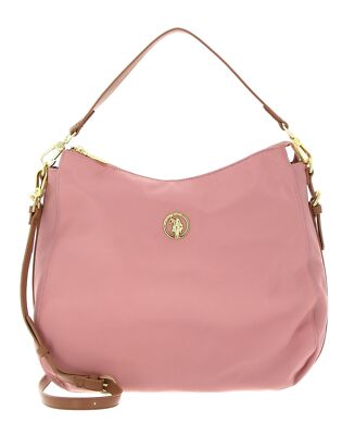 U.S. POLO ASSN. Houston Hobo Bag L Schultertasche Tasche Rose / Tan lachsfarben