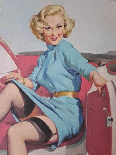 Gil Elvgren Signed - Let´s go - Collectable Lithograph - Picture 3 of 7