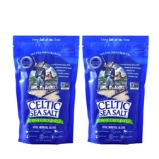 Celtic Sea Salt Fine Ground 16 Ounce Pack of 2 All Natural Unprocessed Salt