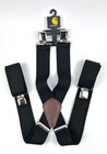 Carhartt Suspenders Black 2" Wide Heavy Clips, Clip On,  Size OS,  Brand New