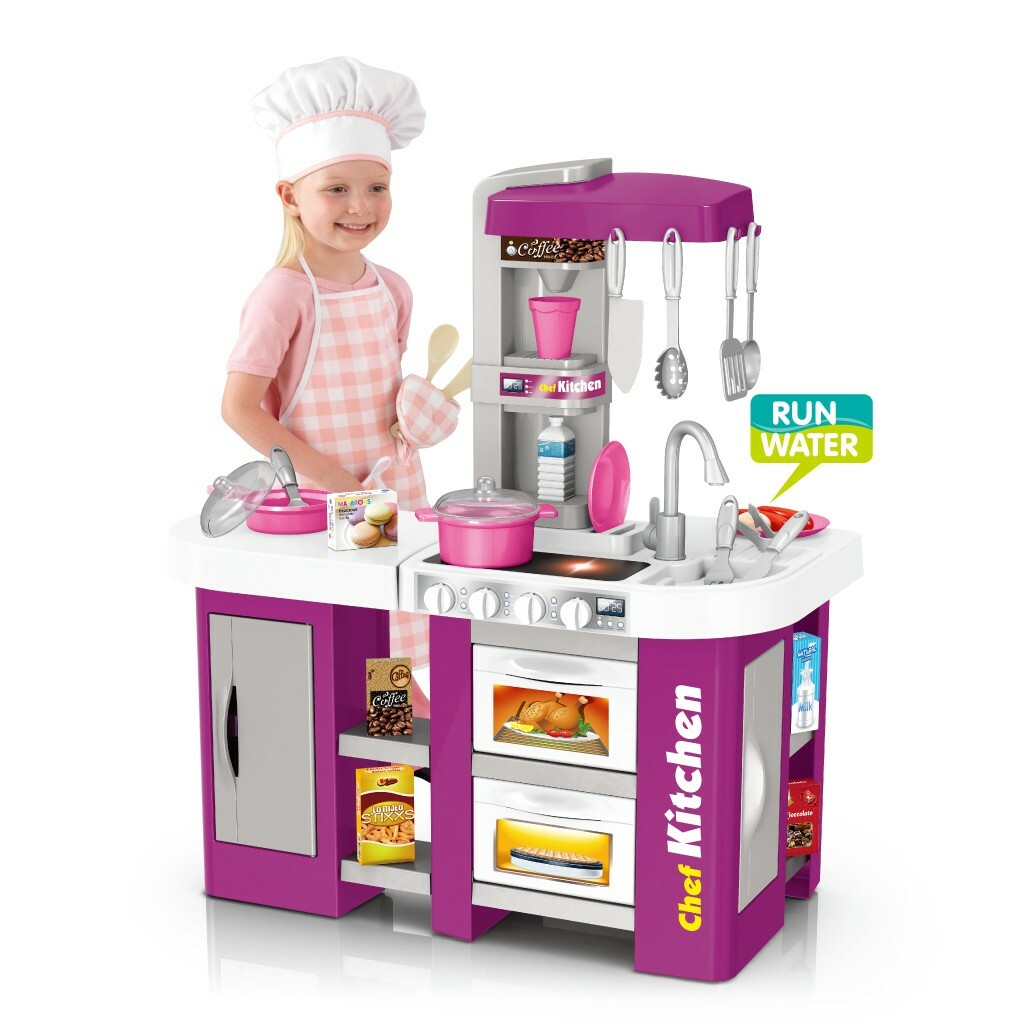 pink and purple play kitchen