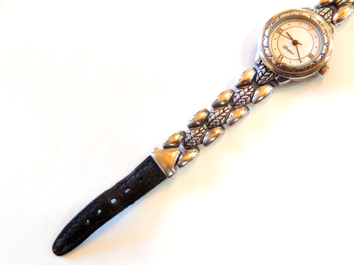 Vintage Women\'s Watch Lot Brighton Geneva Quartz Mixed Fashion Watches Need Bat Brighton Womens Watch Geneva Leather Strap Wrist Size 5.5”-7  main image 2