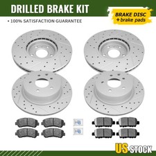 For 2009 - 2022 Nissan Maxima Front Rear Disc Rotors And Ceramic Pads Set