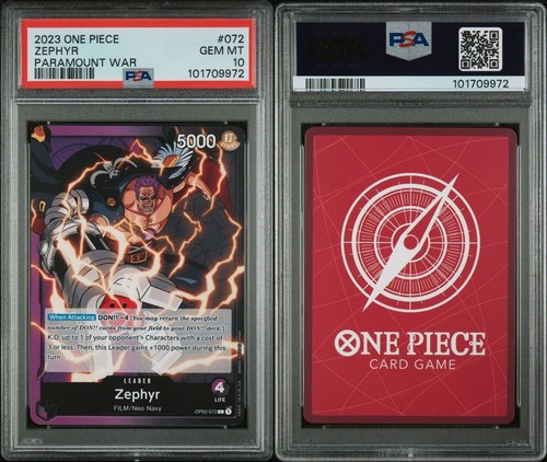 2023 ONE PIECE PARAMOUNT WAR 072 ZEPHYR PSA 10 - Bild 1 von 3