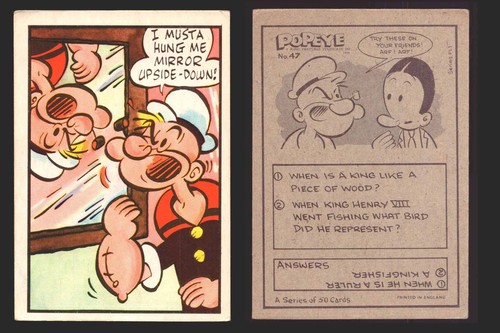 Tarjeta coleccionable vintage de confitería Popeye Chix 1959 tú eliges individuales #1-50 - Imagen 58 de 61