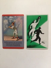 2 Vintage Baseball Playing Cards , Brown & Bigelow c.1953