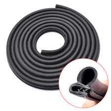 Rubber 18.7Ft Door Edge Seal Strip with Side Bulb for Car Camper RV Boat Trucks