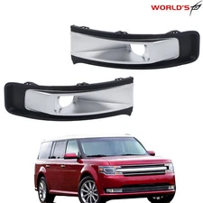 Driver&Passenger Side Front Fog Lights Bezel Cover Fit For Ford Flex 2013-2019