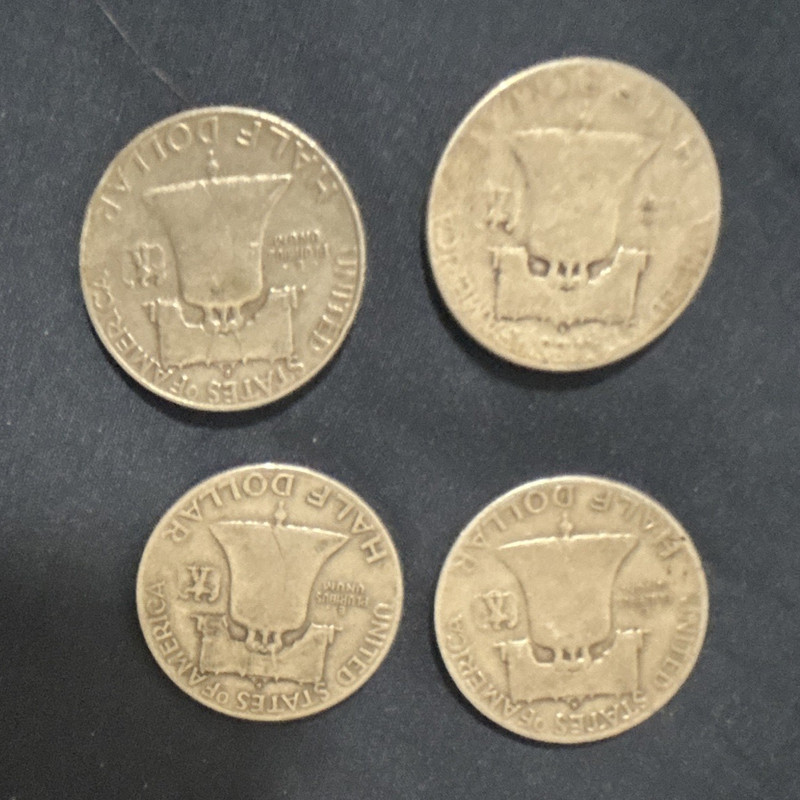 Kennedy Half Dollar 50C Lot of 4 (1969, 1975, 1980) Philadelphia