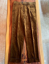 Todd Snyder Men's Brown Corduroy Slim/Straight Fit Pleated Pants - 30