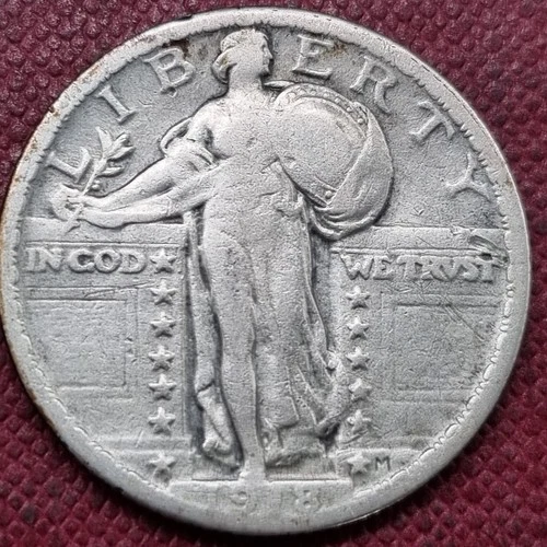 1918 Standing Liberty Quarter 25c Better Grade