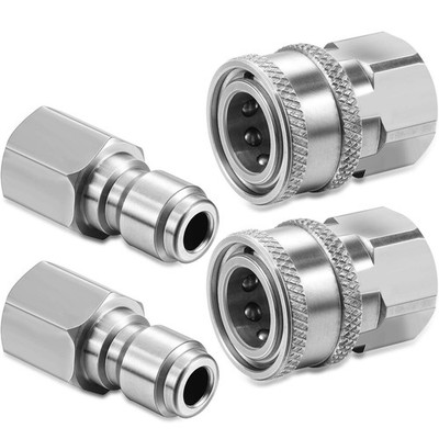 Hotop 2 Sets NPT 3/8 Inch Pressure Washer Quick Inch, Internal Thread