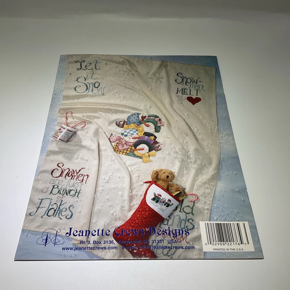 Jeanette Crews Designs Frosty Folks Counted Cross Stitch Pattern Booklet 9P - Image 2 of 2