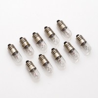 10 X 6V 1,9W 300Ma 0,3A E10 10X28 / Birne Lampe / Lamp Bulb / Skalenlampen