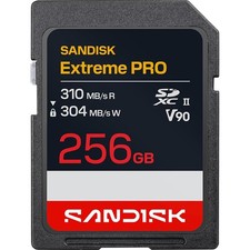 Sandisk NEW 256GB Extreme PRO SD UHS-II V90 Memory Card, Up to 310MB/s Read N