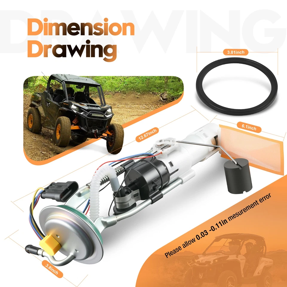 Fuel Pump 709000362 For Can-Am 1000 1000R 800R Commander Maverick 2011-2020 - Image 4 of 4