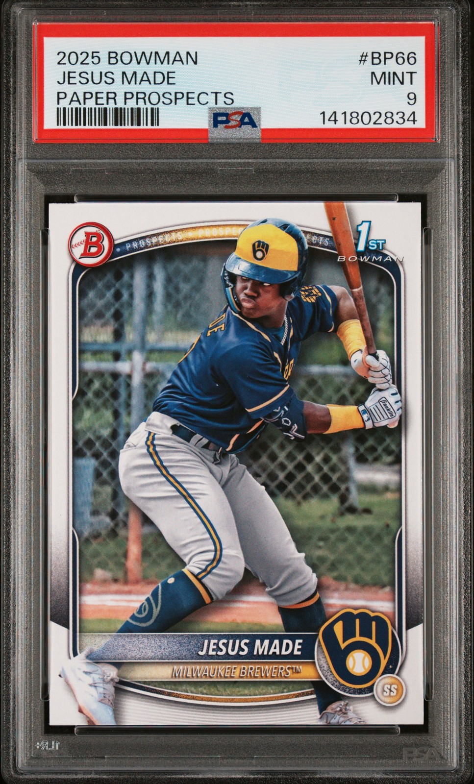 2025 BOWMAN PAPER PROSPECTS #BP66 JESUS MADE PSA 9