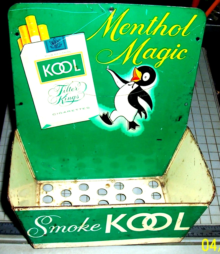 激レア Vintage Kool Cigarettes Display!!!! Vintage Kool Cigarettes