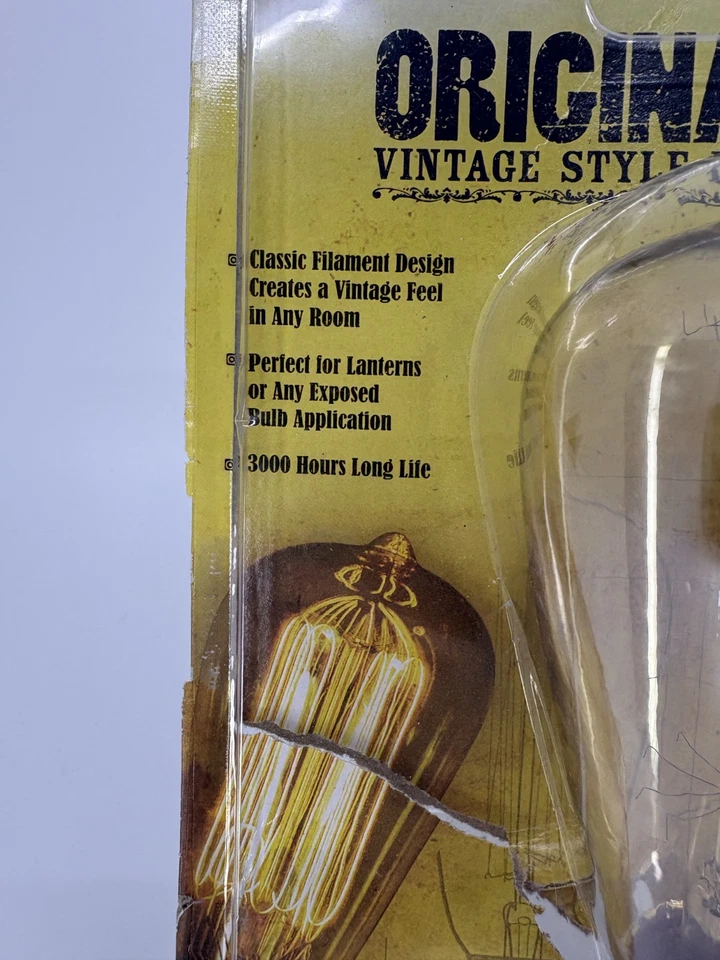 NEW Feit Electric Original Vintage Style Bulb 40w Amber Glass Dimmable Lanterns - Image 2 of 4