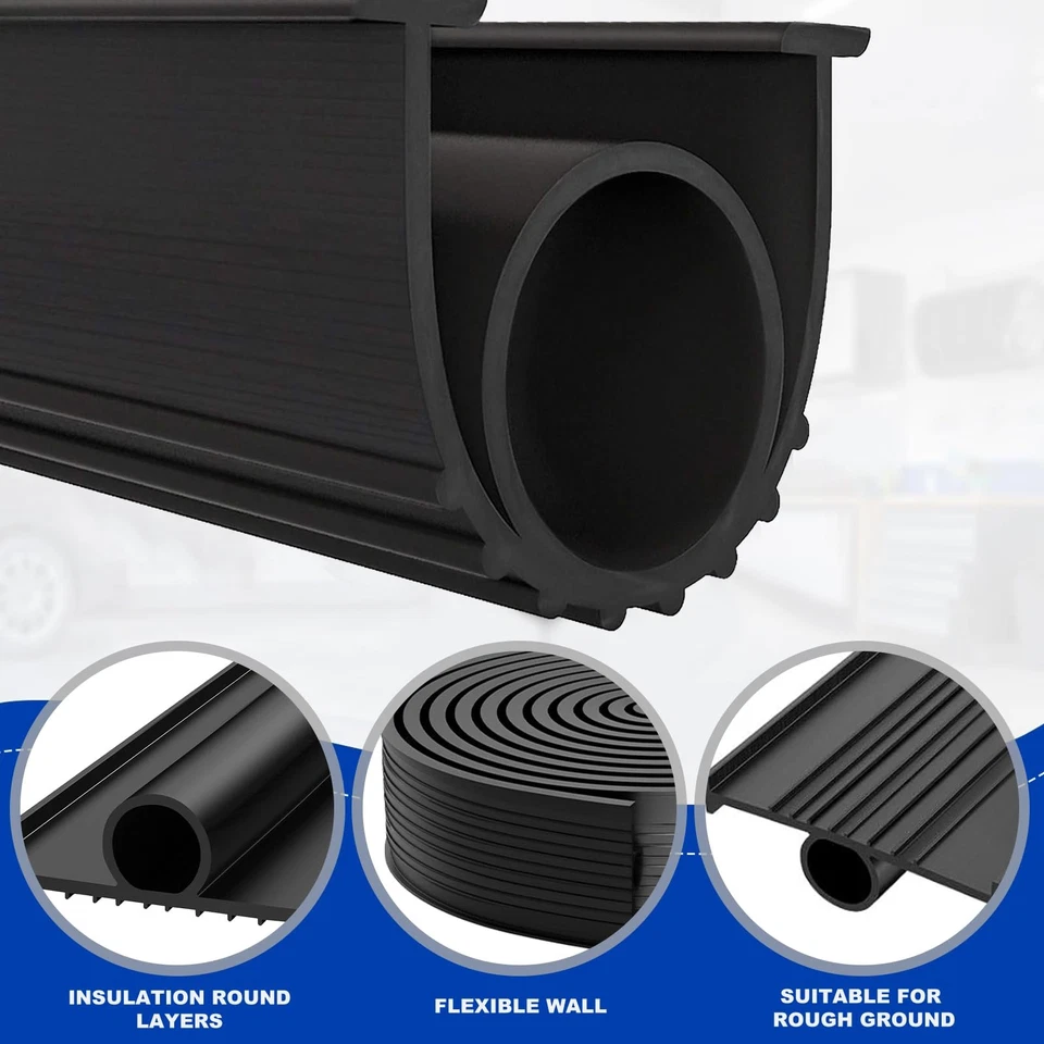 DGSL Sellos de Puerta de Garaje Parte Inferior Goma Kit de Desmontaje de Tira de Sello Reemplazar... Foto 2 de 4