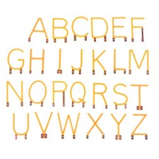 English Letter Filament COB LED Filament DC3V Yellow Diodes Party Decoration