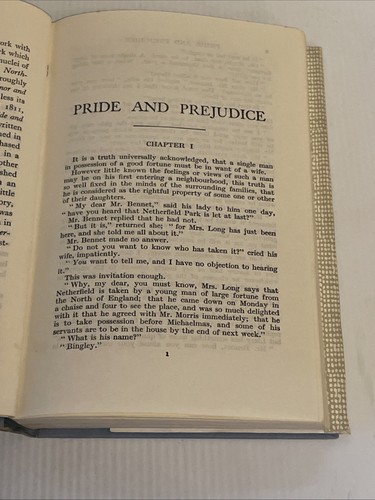 Pride and Prejudice Jane Austen Blackie & Son Hardback book Dust Jacket Classic - Picture 8 of 17