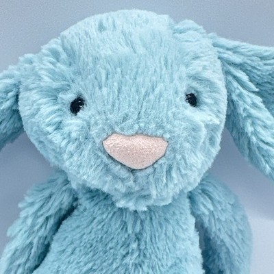 Jellycat Small Bashful Aqua Bunny Rabbit Small Retired Green/Blue