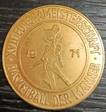MEDAL EUROPE BASKETBALL CHAMPIOSHIP IN ESSEN GERMANY RARE