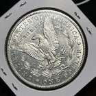 1892-CC MORGAN SILVER DOLLAR, AU/BU DETAILS
