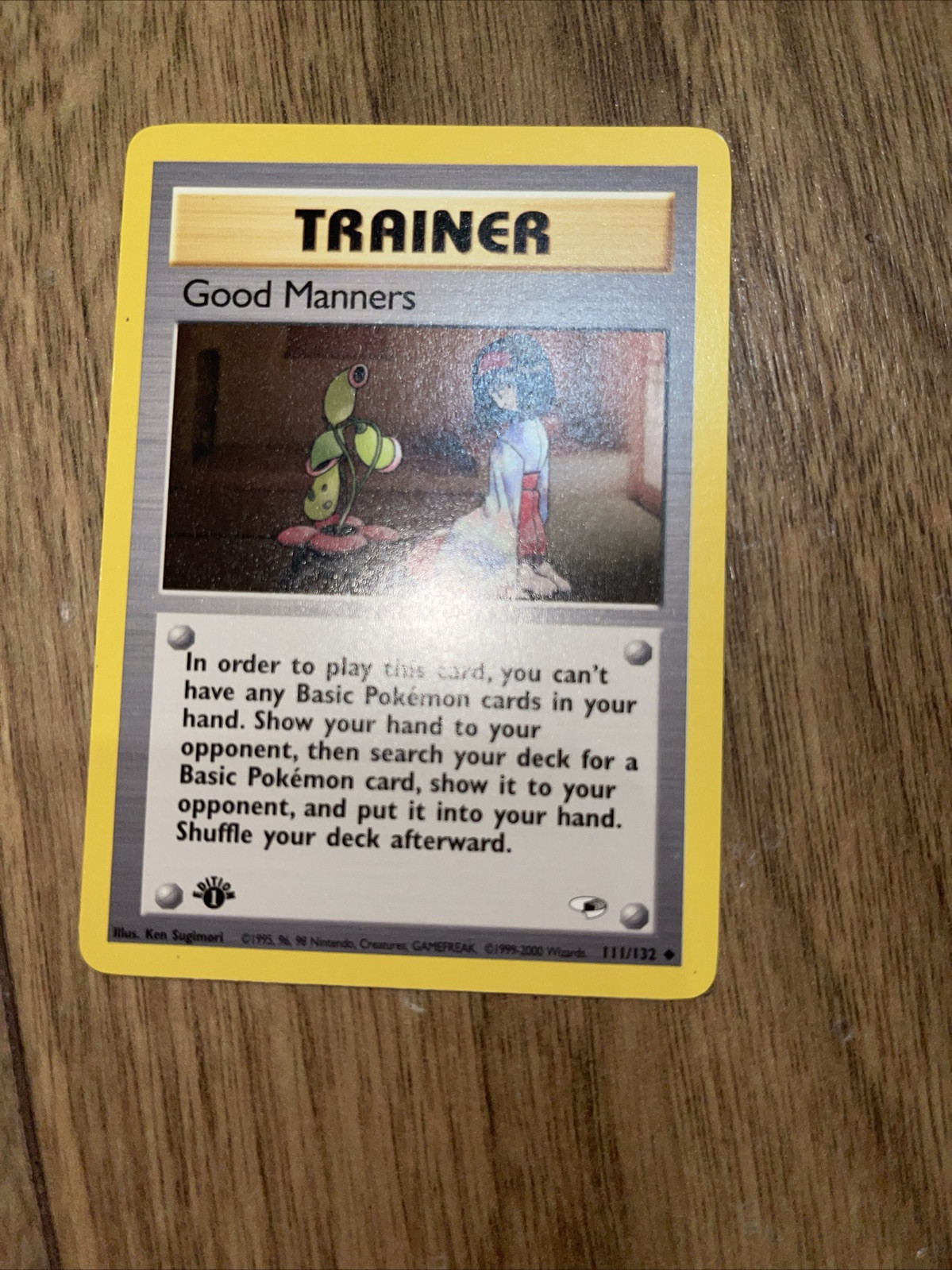 Good Manners 111/132 1st Edition Pokémon Card Gym Heroes Uncommon WOTC Mint/NM