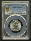 1948‑S Washington Quarter — PCGS MS64 — 90% Silver — Cert #56053000