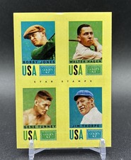 2014 Golden Age Star Stamps #24 Bobby Jones Gene Tunney Jim Thorpe Walter Hagen