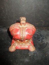 Vintage ROYALTY QUEEN ELIZABETH CORONATION CAST IRON BANK