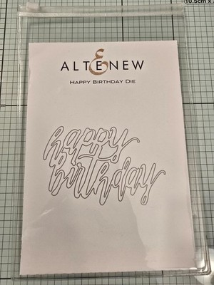 Altenew Happy Birthday Die ALT3039 Large Modern Script Sentiment Focal Word Die