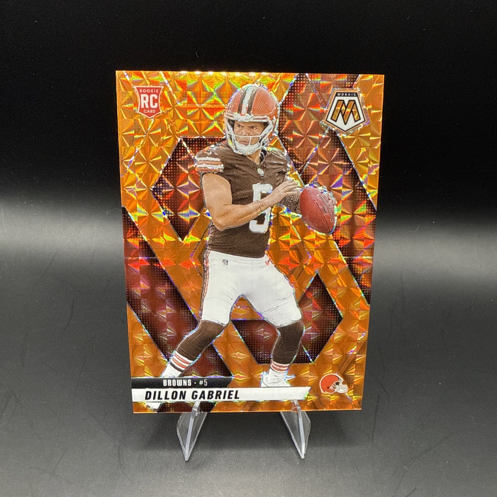 2025 Panini Mosaic Dillon Gabriel #332 Orange Mosaic  /199 Cleveland Browns RC