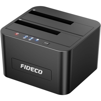 Fideco USB 3.0 Dockingstation für HDD/SSD, 24TB, Unterstützung für Offline-Klon
