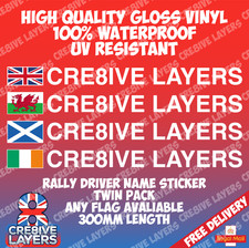 Race Car Drivers Personalized Name Sticker Rally Car Racing Car Stickers Touring