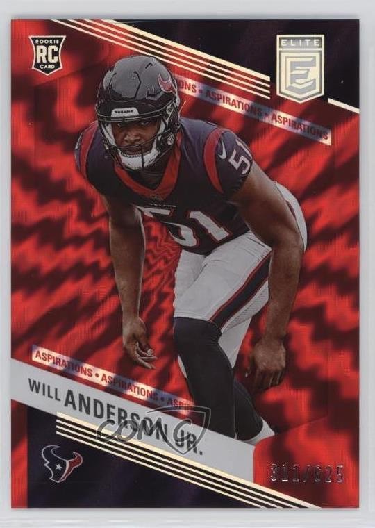 2023 Panini Donruss Elite Rookies Aspirations Shimmer /625 Will Anderson Jr 0x1m